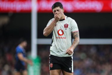 Galler 'den Louis Rees-Zammit Quilter Nations Serisi 2025' te Principality Stadyumu, Cardiff, Birleşik Krallık 'ta Galler - Japonya maçında, 15 Kasım 2025 