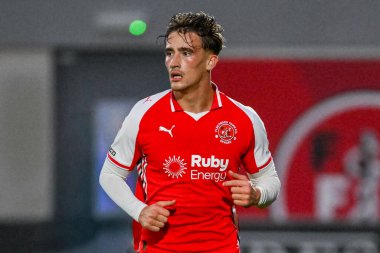 Fleetwood Town 'dan Lewis McCann 15 Kasım 2025' te İngiltere 'nin Highbury Stadyumu' nda Fleetwood Town - Swindon Town maçında 