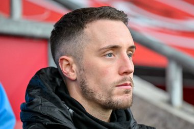 Fleetwood Town 'dan Toby Mullarkey 15 Kasım 2025' te İngiltere 'nin Highbury Stadyumu' nda Fleetwood Town - Swindon Town maçında 