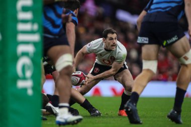 Galler 'den Tomos Williams Quilter Nations Serisi 2025' te Principality Stadyumu, Cardiff, Birleşik Krallık 'ta Galler' e karşı Japonya maçında, 15 Kasım 2025 