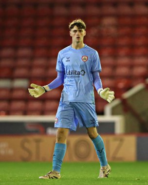 Barnsley FC U18 's takımından Jake Andrassy 17 Kasım 2025' te Oakwell, Barnsley, İngiltere 'de oynanan 2. 