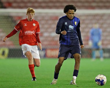 Mansfield Town U18 'den Jayden Chambers-Morgan FA Gençler Kupası U18' ler maçında 2. Raund Barnsley, Mansfield Town 'a karşı Oakwell, Barnsley, İngiltere, 17 Kasım 2025 