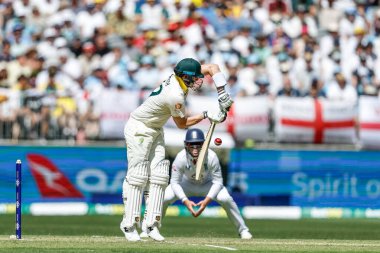 Avustralya kaptanı Steve Smith, 20 Kasım 2025 'te Avustralya' nın Optus Stadyumu 'nda oynanan NRMA Sigorta Külleri 1. 