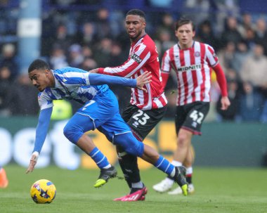 Sheffield Çarşamba günü Sheffield United takımından Tyrese Campbell, Sheffield United 'a karşı 23 Kasım 2025' te Hillsborough, Sheffield United maçında faul yaptı.