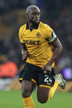 Wolverhampton Wanderers 'dan Toti Gomes Premier League maçı sırasında Wolverhampton Wanderers, Molineux, Wolverhampton' daki Crystal Palace 'a karşı 22 Kasım 2025