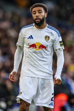 Leeds United takımının Jayden Bogle 'ı Premier Lig maçında Leeds United, Aston Villa' ya karşı Elland Road, Leeds, İngiltere, 23 Kasım 2025