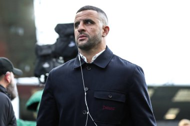 Burnley 'den Kyle Walker, 22 Kasım 2025' te Burnley 'nin Chelsea' ye karşı oynadığı Premier Lig maçı öncesinde stadyuma geldi.