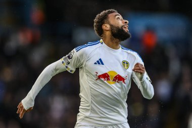 Leeds United takımının Jayden Bogle 'ı Premier Lig maçında Leeds United, Aston Villa' ya karşı Elland Road, Leeds, İngiltere, 23 Kasım 2025