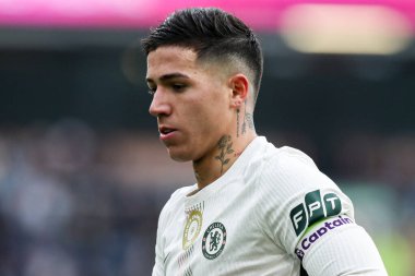 Chelsea 'den Enzo Fernandez Premier Lig karşılaşmasında Burnley Chelsea' ye karşı Turf Moor, Burnley, Birleşik Krallık 'ta 22 Kasım 2025
