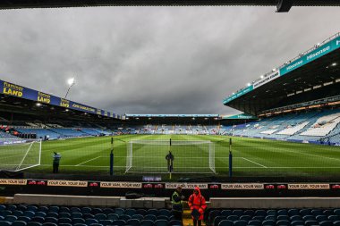 Premier Lig karşılaşması öncesinde Elland Road 'un genel görünümü Leeds United ile Aston Villa arasındaki Elland Road, Leeds, İngiltere, 23 Kasım 2025