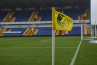 One Call Stadyumu, Sky Bet Ligi 1 maçı öncesinde Mansfield Town 'a karşı Huddersfield Town' ın 22 Kasım 2025 'te Mansfield, İngiltere' deki One Call Stadyumu 'nda oynadığı maçın genel görüntüsü.