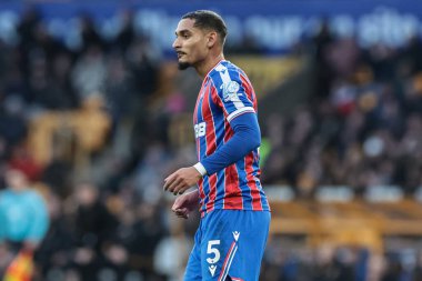Kristal Saray 'dan Maxence Lacroix Premier League maçı sırasında Wolverhampton Wanderers, Molineux, Wolverhampton' daki Crystal Palace 'a karşı 22 Kasım 2025