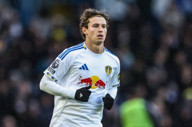 Leeds United 'dan Brenden Aaronson Premier Lig karşılaşmasında Leeds United ile Aston Villa arasında 23 Kasım 2025' te Elland Road, Leeds, İngiltere 'de karşılaştı.
