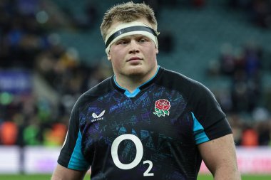 İngiltere 'den Fin Baxter Quilter Nations Serisi 2025 karşılaşmasında İngiltere Arjantin' e karşı Allianz Stadyumu, Twickenham, Birleşik Krallık, 23 Kasım 2025