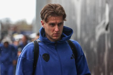 Leeds United takımından Joe Rodon, 23 Kasım 2025 'te İngiltere' nin Leeds Road kentinde oynanan Premier Lig karşılaşmasında Leeds United ve Aston Villa maçına geldi.