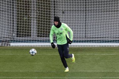 Manchester City 'den Erling Haaland UEFA Şampiyonlar Ligi antrenman oturumunda 8 Manchester City' den 5. Maç Bayer 04 Leverkusen 'e karşı Etihad Kampüsü, Manchester, İngiltere, 24 Kasım 2025