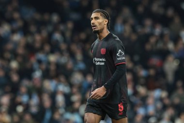 Bayer 04 Leverkusen 'in Loc Bad' i UEFA Şampiyonlar Ligi Maçı 'nda 8 Manchester City - Bayer 04 Leverkusen maçı sırasında Manchester Stadyumu, Manchester, İngiltere, 25 Kasım 2025