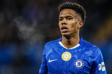 Chelsea 'li Estvo, UEFA Şampiyonlar Ligi Maçı sırasında Stamford Bridge, Londra, 25 Kasım 2025' te Chelsea - Barcelona maçında