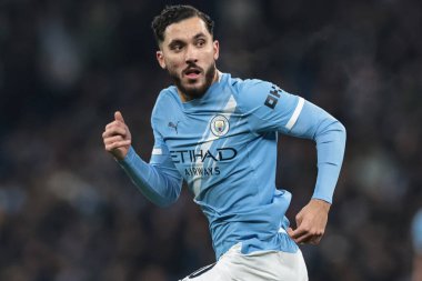 Manchester City 'den Rayan Cherki UEFA Şampiyonlar Ligi Maçı' nda 8 Manchester City - Bayer 04 Leverkusen maçında Manchester City, Manchester Stadyumu 'nda, 25 Kasım 2025