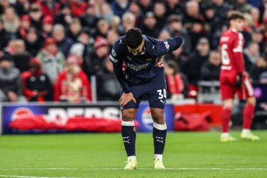 PSV Eindhoven takımından Ismael Saibari, UEFA Şampiyonlar Ligi Maçı 'nda 8 maçın 5' i PSV Eindhoven 'a karşı Anfield, Liverpool, Birleşik Krallık, 26 Kasım 2025