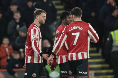 Sheffield United takımından Patrick Bamford, 26 Kasım 2025 'te Bramall Lane, Sheffield, Birleşik Krallık' ta oynanan Sky Bet Şampiyonası maçında 2-0 'lık galibiyetini kutluyor.