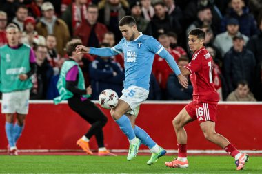 Malmö FF 'den Gabriel Busanello UEFA Avrupa Ligi Maçı sırasında 8 Nottingham Ormanı' nın 5 'inci gününde Malmö FF' ye karşı City Ground, Nottingham, İngiltere, 27 Kasım 2025 