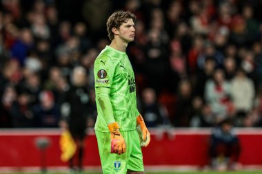 Malmö 'den Melker Ellborg UEFA Avrupa Ligi Maçı sırasında 5 / 8 Nottingham Ormanı Malmö FF' ye karşı City Ground, Nottingham, İngiltere, 27 Kasım 2025 