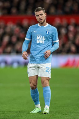 Malmö FF 'den Gabriel Busanello UEFA Avrupa Ligi Maçı sırasında 8 Nottingham Ormanı' nın 5 'inci gününde Malmö FF' ye karşı City Ground, Nottingham, İngiltere, 27 Kasım 2025 