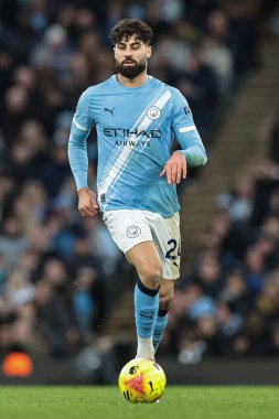 Manchester City 'den Josko Gvardiol Premier League maçında topla birlikte Manchester City - Leeds United maçında Etihad Stadyumu, Manchester, Birleşik Krallık, 29 Kasım 2025 