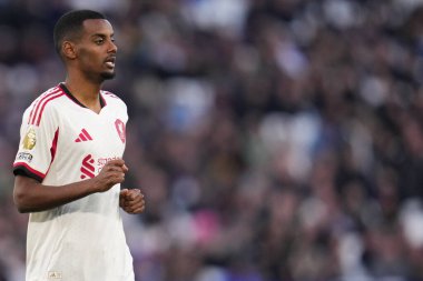 Premier Lig karşılaşmasında Liverpool 'dan Alexander Isak, 30 Kasım 2025' te Londra Stadyumu 'nda Liverpool' a karşı West Ham United maçında 