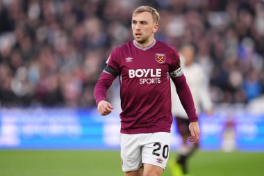 West Ham United 'dan Jarrod Bowen Premier League maçında Liverpool' a karşı Londra Stadyumu, Londra, İngiltere, 30 Kasım 2025 