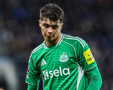 Newcastle 'dan Lewis Miley Premier League maçında Everton, Newcastle United' a karşı Hill Dickinson Stadyumu, Liverpool, Birleşik Krallık, 29 Kasım 2025 