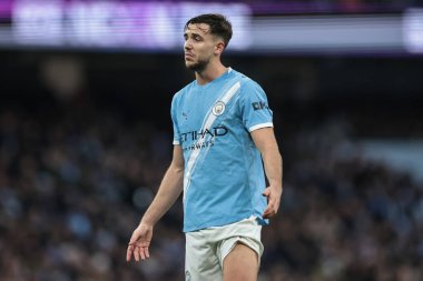 Manchester City - Leeds United Premier League maçında Nico Gonzalez, Etihad Stadyumu 'nda 29 Kasım 2025 