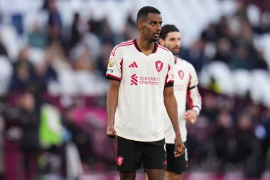 Premier Lig karşılaşmasında Liverpool 'dan Alexander Isak, 30 Kasım 2025' te Londra Stadyumu 'nda Liverpool' a karşı West Ham United maçında 