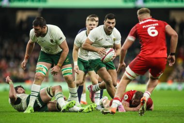 Quilter Nations Serisi 2025 maçında Güney Afrikalı Damian de Allende ile Principality Stadyumu, Cardiff, Birleşik Krallık, 29 Kasım 2025 