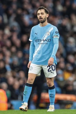 Manchester City ile Leeds United arasındaki Premier League maçı sırasında Manchester City 'den Bernardo Silva, Etihad Stadyumu, Manchester, İngiltere, 29 Kasım 2025 