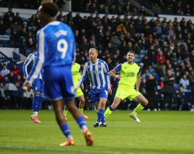 Preston North End 'den Ben Whiteman, 29 Kasım 2025' te İngiltere, Sheffield 'da Çarşamba günü Preston North End' e karşı oynanan Gökyüzü İddia Şampiyonası maçında 1-1 kazanma hedefini kutluyor. 