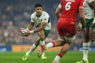 Quilter Nations 2025 Serisi sırasında Güney Afrikalı Sacha Feinberg-Mngomezulu Principality Stadyumu 'nda Galler - Güney Afrika maçı, 29 Kasım 2025 