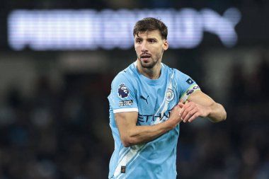 Manchester Premier League maçında Ruben Dias Manchester City - Leeds United maçında Etihad Stadyumu, Manchester, Birleşik Krallık, 29 Kasım 2025 