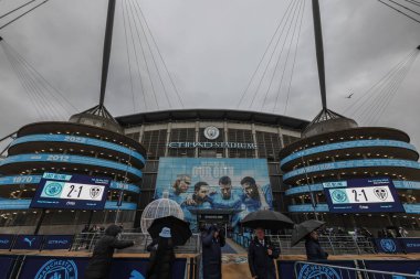 Etihad Stadyumu açıklarında Premier Lig maçında Manchester City - Leeds United maçında Etihad Stadyumu, Manchester, İngiltere, 29 Kasım 2025 