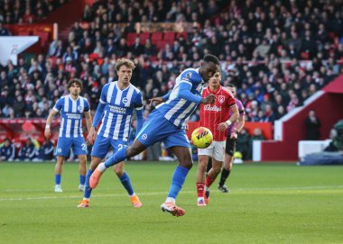Brighton & Hove Albion takımından Danny Welbeck, İngiltere 'nin Nottingham Forest-Brighton ve Hove Albion maçlarında 30 Kasım 2025' de gol attı. 