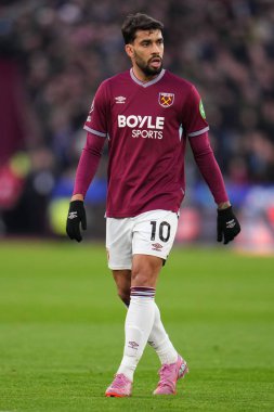 Premier Lig karşılaşmasında West Ham United 'tan Lucas Paqueta Londra Stadyumu' nda Liverpool 'a karşı, 30 Kasım 2025 