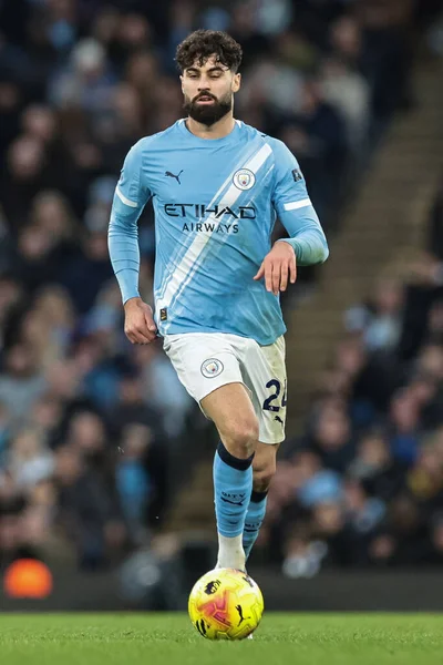 Manchester City 'den Josko Gvardiol Premier League maçında topla birlikte Manchester City - Leeds United maçında Etihad Stadyumu, Manchester, Birleşik Krallık, 29 Kasım 2025 
