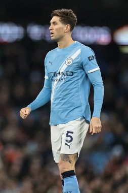 Manchester City - Leeds United Premier League maçı sırasında Manchester City maçı sırasında John Stones Etihad Stadyumu, Manchester, İngiltere, 29 Kasım 2025 