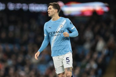 Manchester City - Leeds United Premier League maçı sırasında Manchester City maçı sırasında John Stones Etihad Stadyumu, Manchester, İngiltere, 29 Kasım 2025  