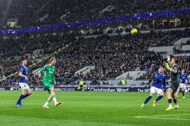 Newcastle United takımından Nick Woltemade Premier League maçında Everton, Newcastle United 'a karşı 29 Kasım 2025' te Liverpool 'daki Hill Dickinson Stadyumu' nda 0-3 berabere kaldı.  