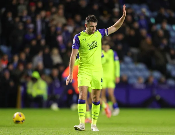 Preston North End 'den Ben Whiteman, Gökyüzü İddia Şampiyonası' nda Sheffield, Preston North End 'e karşı 29 Kasım 2025' te Hillsborough, Sheffield, İngiltere 