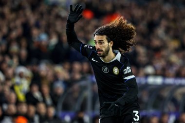 Chelsea 'den Marc Cucurella Premier Lig karşılaşmasında Leeds United Chelsea' ye karşı Elland Road, Leeds, İngiltere, 3 Aralık 2025 