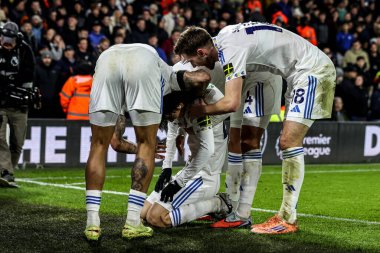 Ao Tanaka of Leeds United celebrates his goal to make it 2-0 during the Premier League match Leeds United vs Chelsea at Elland Road, Leeds, United Kingdom, 3rd December 2025 