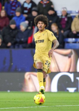 Chris Richards of Crystal Palace passes the ball during the Premier League match Burnley vs Crystal Palace at Turf Moor, Burnley, United Kingdom, 3rd December 2025 